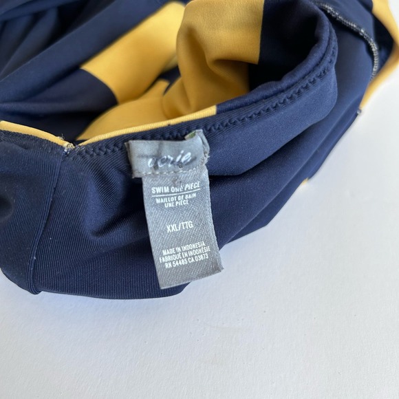 Arie V Swimsuit Blue and Yellow Stripe XXL - Picture 3 of 3